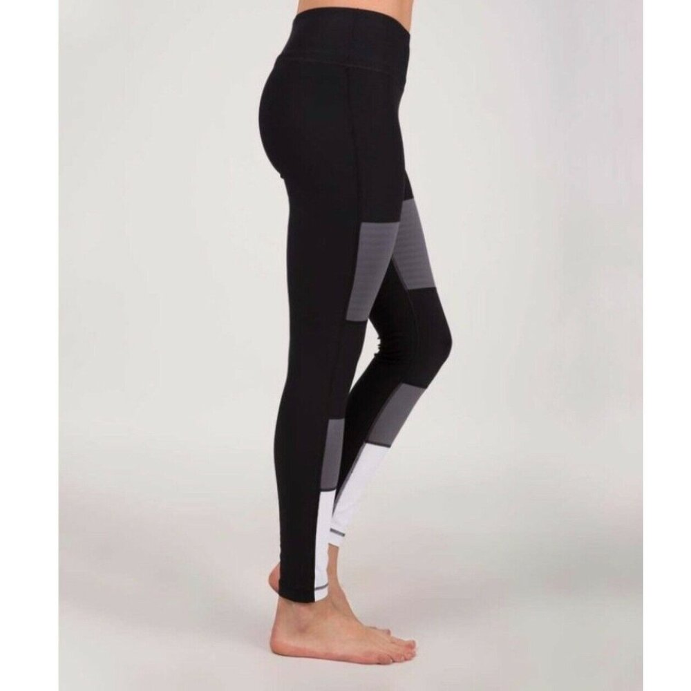90 Degree By Reflex “Prove Them Wrong” Leggings Sz S Active Wear Black Gray NEW